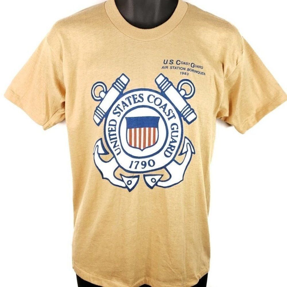 United States Coast Guard Day T Shirt Vintage 80s 1983 Air Station Borinquen
